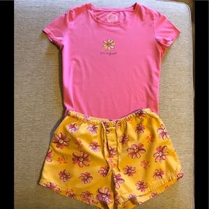 Adorable Life is Good t-shirt and sleep shorts set